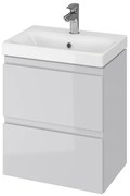 Cersanit Moduo Slim, závesná umývadlová skrinka 50cm, šedá lesklá, S929-005