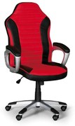 Kožené kancelárske kreslo SPORT, čierna/červená