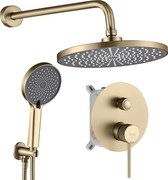 Rea Lungo Stripe, podomietková sprchová súprava + BOX, zlatá matná, REA-P9492