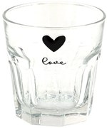 Pohárik na nápoj so srdiečkami Love Birds - Ø 8*8 cm / 180 ml