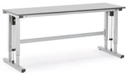 Výškovo nastaviteľný dielenský stôl MOTION, 2000x600 mm, nosnosť 300 kg