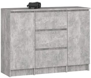 Komoda K100 2D 3SZ betón