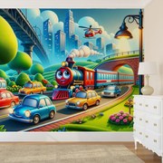 Fototapeta - Veselá mestská doprava (147x102 cm)