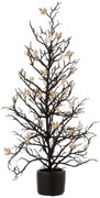 Čierny dekoračný stromček so zlatými lístkami Tree Glitt L - 23*23*71 cm
