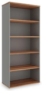 Vysoká skriňa SimpleOffice 80 x 40 x 180 cm, orech vlašský / sivá