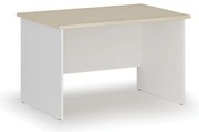 Kancelársky písací stôl PRIMO WHITE, 120x80 cm, biela/breza