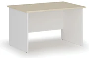 Kancelársky písací stôl PRIMO WHITE, 120x80 cm, biela/breza