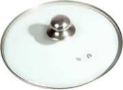 Sklenená pokrievka s nerezovým úchytom pr. 20 cm