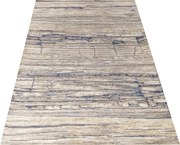 DY Béžovo-modrý koberec s abstraktným pruhovaným vzorom Milas PRY 50A-AM
