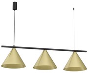 Závesné svietidlo Capital, 3x zlaté kovové tienidlo, (fi 30cm), b