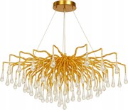 Stropná lampa 100 cm Závesná Zlatá Luster Glamour Moderná krištáľová