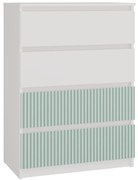 Dětská komoda MALWA M4 ARTESO bílo-zelená