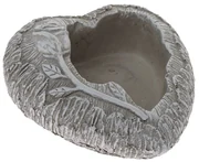 Betónový obal na kvetináč Srdce s vetvičkou sivá, 16 x 6,5 cm
