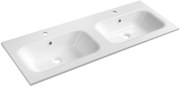 Sapho Sapho, SIDRA dvojumývadlo, liaty mramor, 121x46cm, biela, SD121