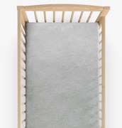 Goldea nepriepustná froté plachta do detskej postieľky - svetlo sivá 70 x 140 cm