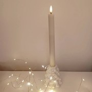 DECOLED Svietnik, 8,5 x 8,5 x 8 cm, biely