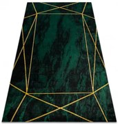Koberec EMERALD exkluzívny 1022 glamour, styl geometrický, marmur  fľaškovo zelený / zlatý