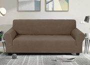 Elastický žakárový poťah na dvojmiestnu pohovku BestBerg / svetlo hnedá