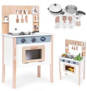 Detská kuchynka s 8 doplnkami, biela | ECOTOYS
