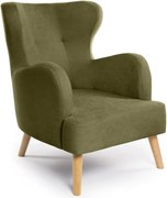 Zelené kreslo ušiak Noemye – Bonami Selection