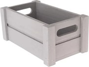 Úložný box drevený sivý, 21,5x12,5x9,5 cm%