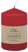 Červená sviečka Eco candles by Ego dekor Top, doba horenia 25 h