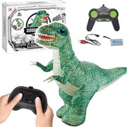 LEAN Toys Veľký nafukovací dinosaurus na diaľkové ovládanie RC zelený 130 x 190 cm
