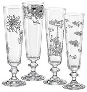 Crystalex Poháre na sekt By Mucha 205 ml, 4 ks