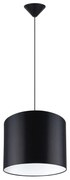 Závesné svietidlo Nova, 1x čierne textilné tienidlo, (fi 30 cm)