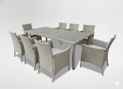 CH 9-dielna súprava ratanového nábytku - sivá