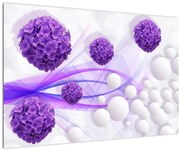 Obraz - Guľa, guličky, kvety, ... (90x60 cm)