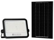 Solárny stmievateľný LED reflektor LED/200W/3,2V IP65 10000 mAh čierny + diaľkové ovládanie
