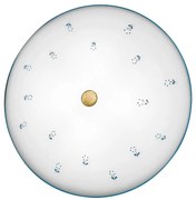 Kolarz 731.U14.4.17- Stropné svietidlo NONNA 4xE27/60W/230V pr. 54 cm modrá/mosadz