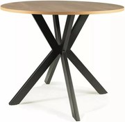 Jedálenský stôl Talia II 90 cm dub prírodný/čierny