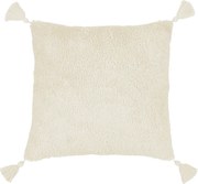 Boho vankúš so strapcami vanilka 40x40 cm