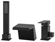 Gamma Caro, 3-otvorová vaňová batéria, čierna matná, GMA-BCK3O-BK