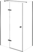 Besco Obdĺžnikový sprchový kút PIXA GUN METAL R 100x80 (100x90, 120x80, 120x90), výška 195 cm - bez vaničky BESCO-Rozmery: 100x80, BESCO-Orientácia: …