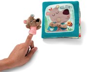 Lilliputiens - textilná knižka s prstovou bábkou - medvedík César