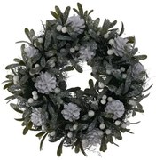 Vianočný veniec Helene s bielymi bobuľami 34 cm