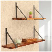 Polica na stenu s konzolou Mila 50 cm PALISANDER