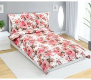 Bellatex Bavlnené obliečky Ibištek ružová, 140 x 200 cm, 70 x 90 cm