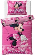 Bavlnené posteľné obliečky Minnie Mouse - motív Módna ikona - 100% bavlna - 70x90 cm + 140x200 cm