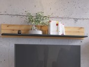 Nástenná polica Corte, dub coast/tmavo šedá%