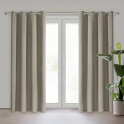 ZÁVES NA KÚŽKOCH NERISA 140X250 CM TMAVOBÉŽOVÁ