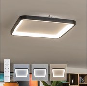 Brilagi - stmievateľné LED stropné svietidlo FALCON SLIM LED/50W/230V 50x50 cm čierna+DO