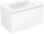 Mexen Orio, kúpeľňová skrinka 80 cm s umývadlom Vela, 1 zásuvka, biela matná, 91A10-08047-1-BF01-W23M01