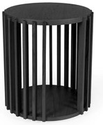 Čierny odkladací stolík Woodman Drum, ø 53 cm