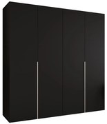 Skriňa Alicante I 200 čierna/strieborný