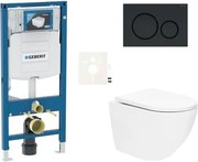 Závesný WC set Geberit do ľahkých stien / predstenová + WC SAT SIKOGESTOR67S20BL
