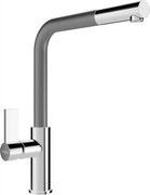 Mexen Flora kuchynská batéria, chrómová/šedá - 670401-06